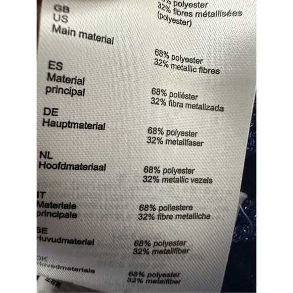 Maje Metallic Multicolor Full Zip Hooded Sweater Blue Purple Green SIZE S/M - Picture 13 of 14